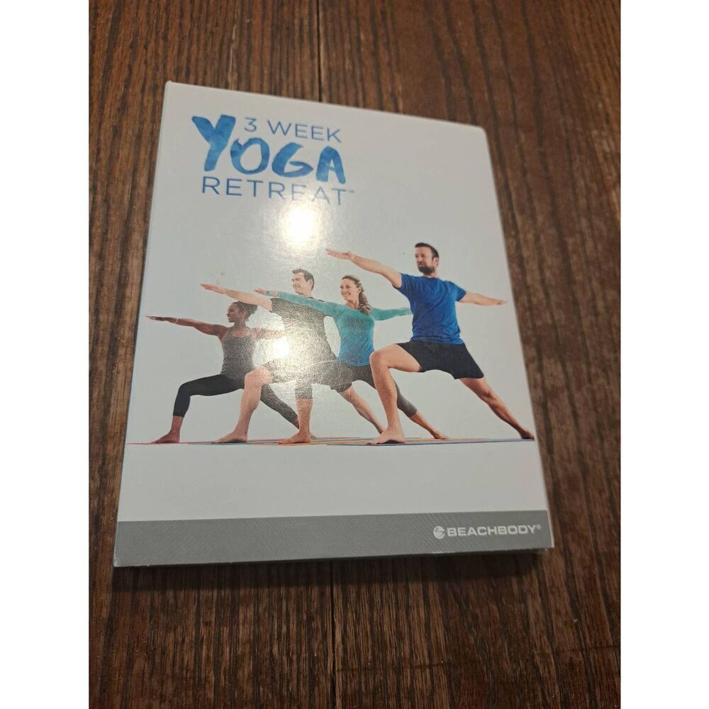 Beachbody 3-Week Yoga Retreat DVD Set w/ Book 4 Discs Beginner Program 2016